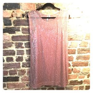 Pink Sequined Flapper Dress